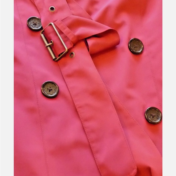 Lk Bennett lightweight raspberry trench double breasted size 4 - Picture 8 of 8